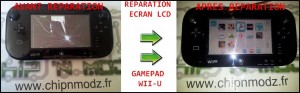 Réparation de l'écran LCD du gamepad (manette / tablette) pour Nintendo Wii-U